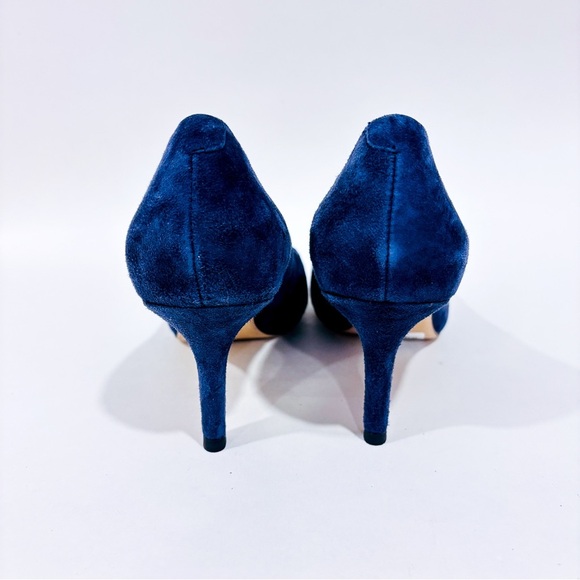 LE CHÂTEAU Navy suede high heels shoes - Picture 8 of 8